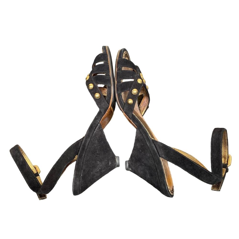 Rare Prada Studded Ankle Strap Heeled Sandals Women's 39 US 9